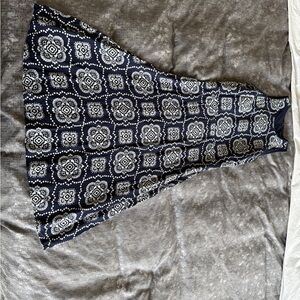 Ann Taylor Black and White Maxi Skirt Casual A-Line